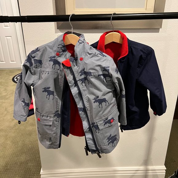 Hatley Other - TWIN BUNDLE - 2 Hatley 4-in-1 Playful Moose Winter Jackets